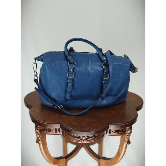 NWT COACH $358 Juliet Leather Satchel Handbag Cobalt Blue B-1376-21222 #00010 - Picture 2 of 6